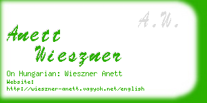 anett wieszner business card